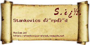 Stankovics Árpád névjegykártya