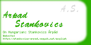 arpad stankovics business card